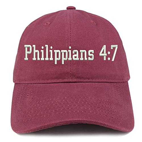 Trendy Apparel Shop Philippians 4:7 Low Profile Soft Cotton Baseball Cap