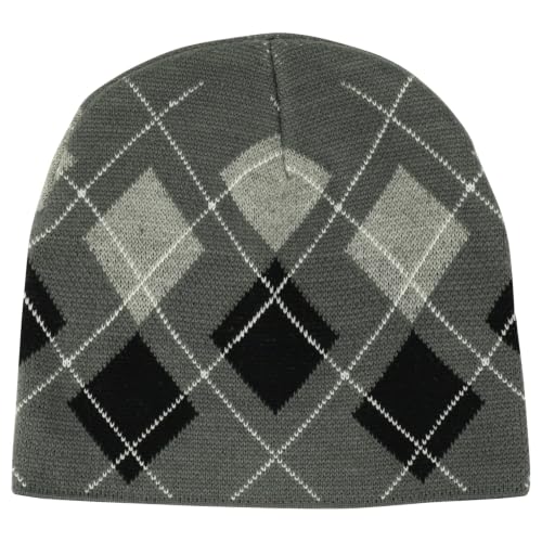 Trendy Apparel Shop Acrylic Warm Winter Argyle Knit Beanie Hat