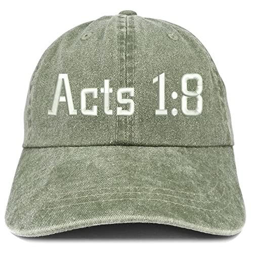 Trendy Apparel Shop Acts 1:8 Washed Pigment Dyed Baseball Cap