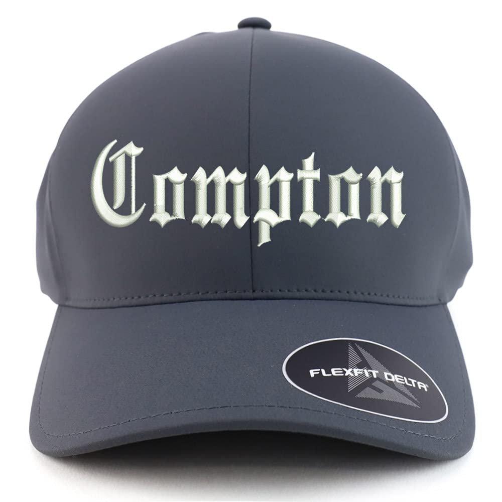 Trendy Apparel Shop Oversized XXL Compton City Old English Embroiderd Athletic Fitted Baseball Cap