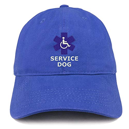 Trendy Apparel Shop Service Dog with Wheel Chair Embroidered Brushed Cap