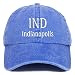 Trendy Apparel Shop IND Indianapolis Embroidered Pigment Dyed Washed Baseball Cap