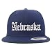 Trendy Apparel Shop Nebraska State Old English Embroidered Flatbill Snapback