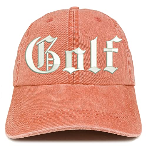 Trendy Apparel Shop Old English Golf Washed Pigment Dyed Baseball Cap