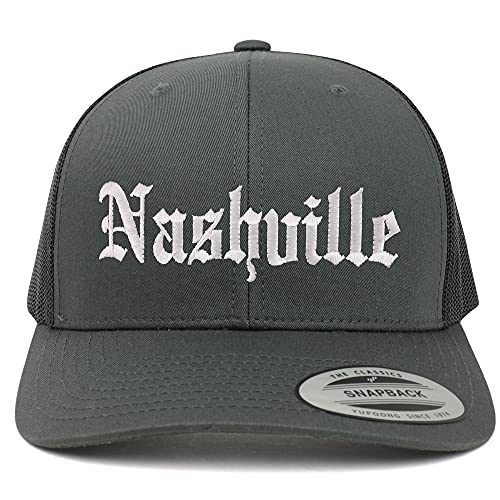 Trendy Apparel Shop Nashville Old English 6 Panel Trucker Mesh Cap