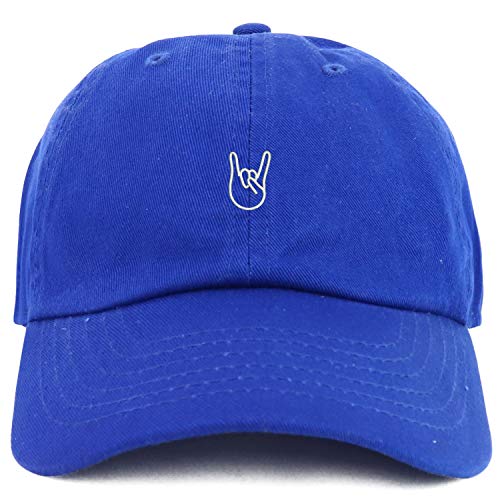 Trendy Apparel Shop Youth Rock On Logo Adjustable Soft Crown Baseball Cap