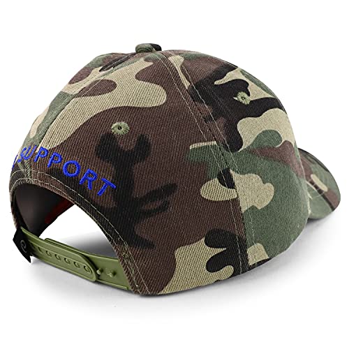 Trendy Apparel Shop Thin Blue Line Waving USA Flag WE Support Baseball Cap