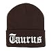 Trendy Apparel Shop Taurus Old English Embroidered Long Cuff Beanie