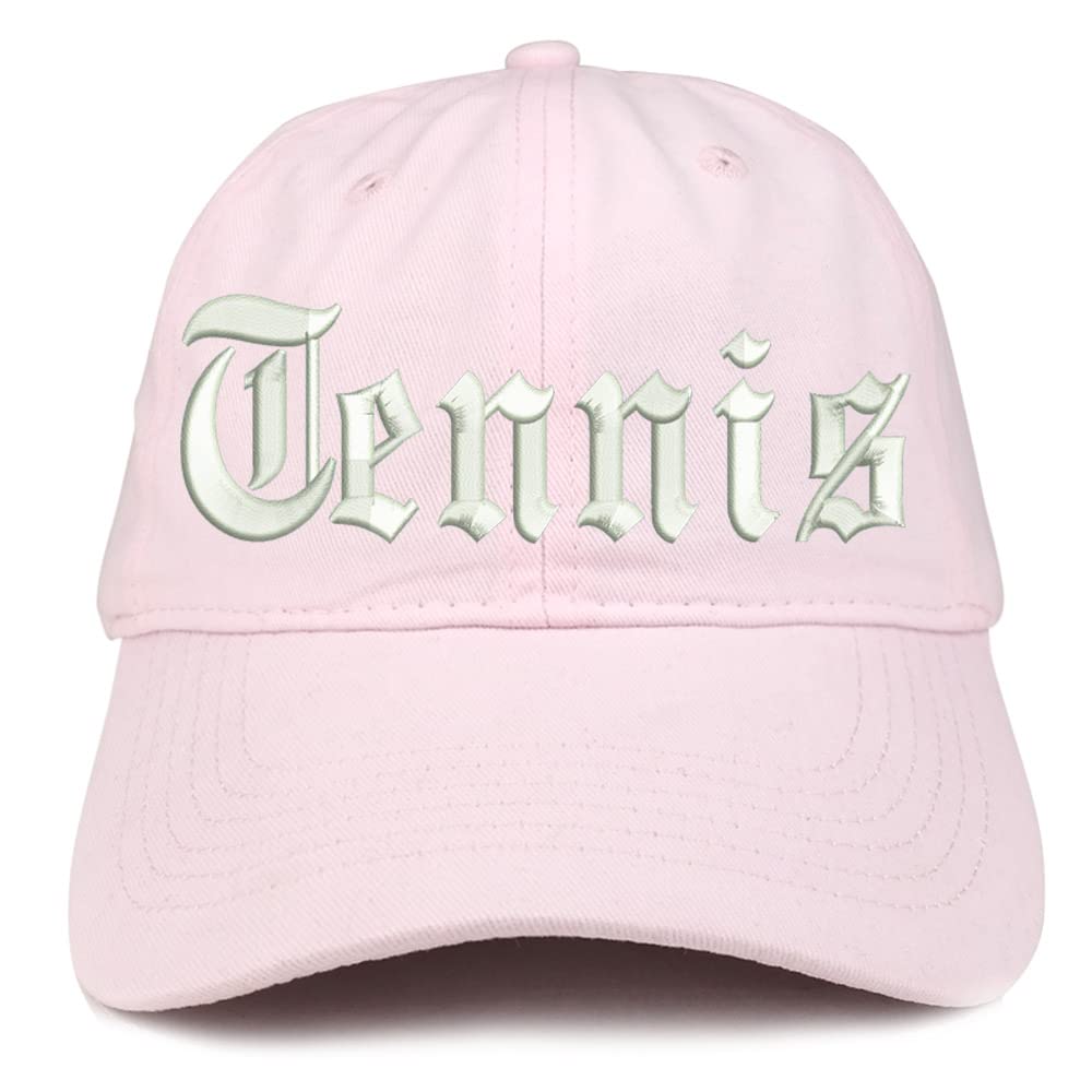 Trendy Apparel Shop Old English Tennis Low Profile Soft Cotton Baseball Cap