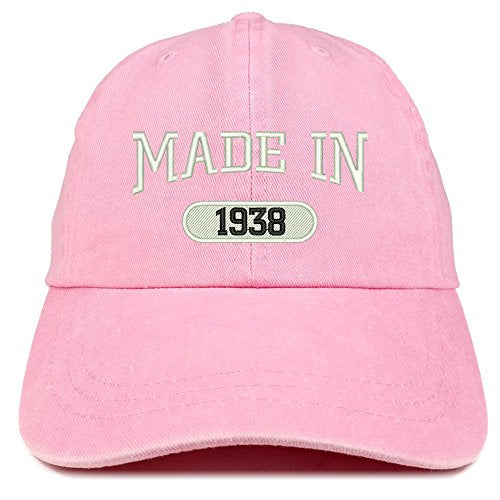 Trendy Apparel Shop Made in 1938 Embroidered 83rd Birthday Washed Baseball Cap