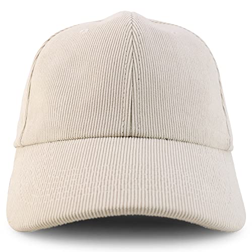 Trendy Apparel Shop Polyester Corduroy Structured Baseball Cap Dad Hat