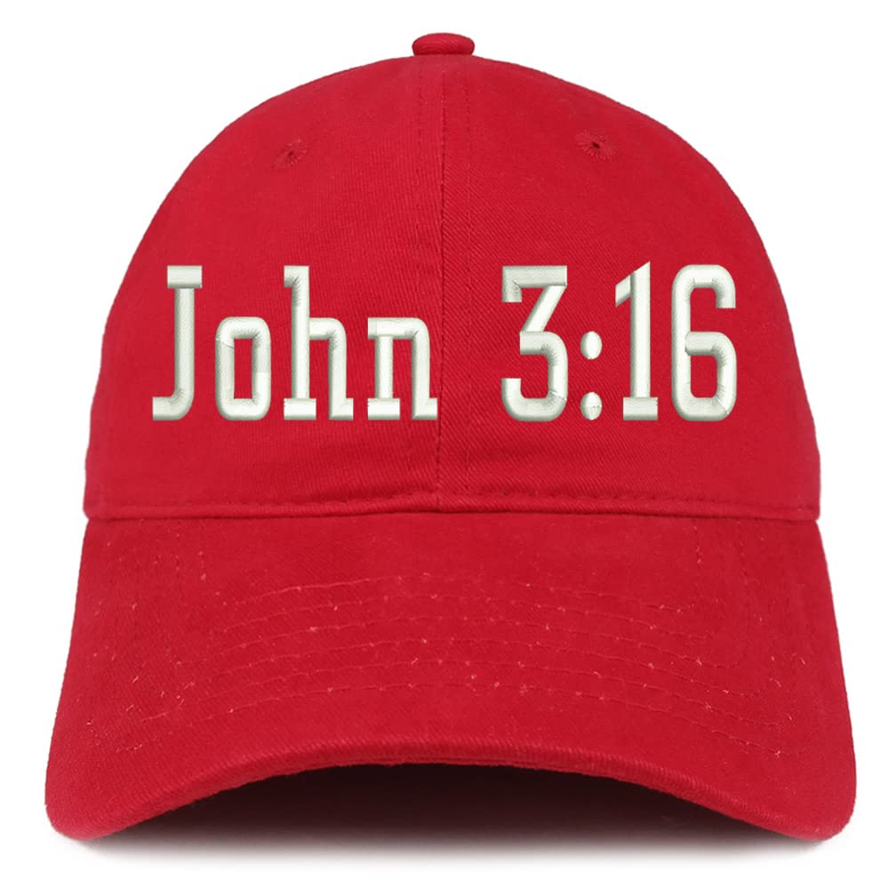 Trendy Apparel Shop John 3:16 Low Profile Soft Cotton Baseball Cap