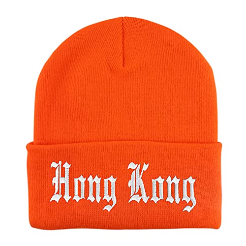 Trendy Apparel Shop Hong Kong Old English Embroidered Long Cuff Beanie