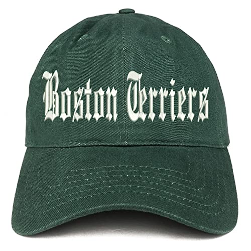 Trendy Apparel Shop Old English Boston Terriers Low Profile Soft Cotton Baseball Cap