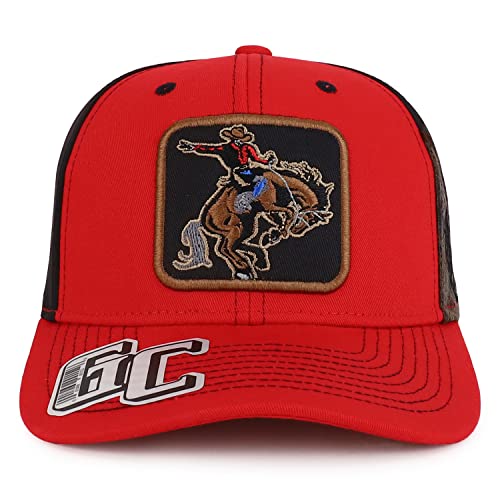 Trendy Apparel Shop Rodeo Embroidered Curved Bill Laser Punching Back Baseball Cap