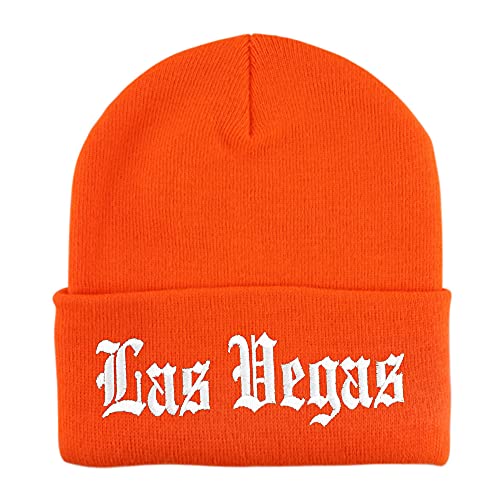 Trendy Apparel Shop Las Vegas Old English Embroidered Long Cuff Beanie