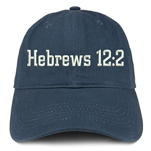 Trendy Apparel Shop Hebrews 12:2 Low Profile Soft Cotton Baseball Cap