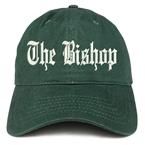 Trendy Apparel Shop The Bishop Old English Low Profile Soft Cotton Baseball Cap