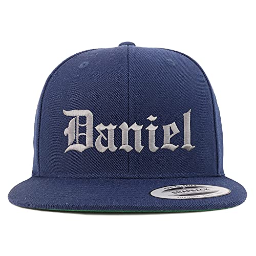 Trendy Apparel Shop Daniel Old English Embroidered Flatbill Snapback