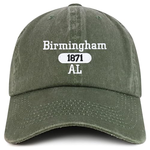 Trendy Apparel Shop Birmingham Est.1871 Embroidered Pigment Dyed Cotton Baseball Cap