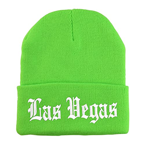 Trendy Apparel Shop Las Vegas Old English Embroidered Long Cuff Beanie