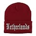 Trendy Apparel Shop Netherlands Old English Embroidered Long Cuff Beanie