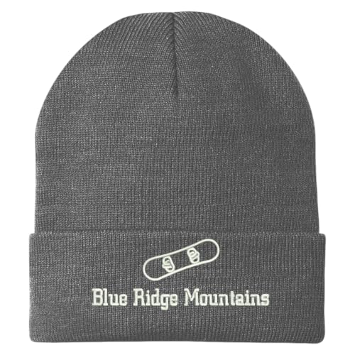Trendy Apparel Shop Blue Ridge Mountains Snowboard Logo Embroidered Long Cuff Beanie