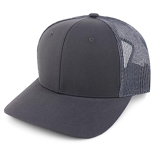 Trendy Apparel Shop Structured High Profile 6 Panel Mesh Trucker Baseball Cap