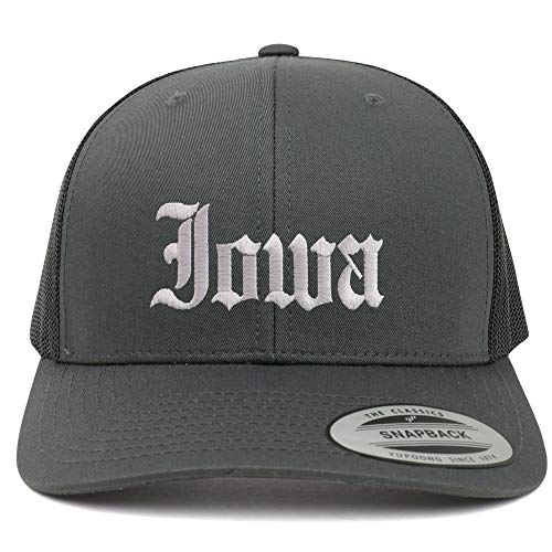 Trendy Apparel Shop Iowa State Old English 6 Panel Trucker Mesh Cap