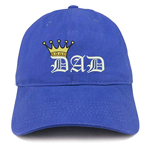 Trendy Apparel Shop Dad Crown Embroidered 100% Cotton Adjustable Cap Dad Hat