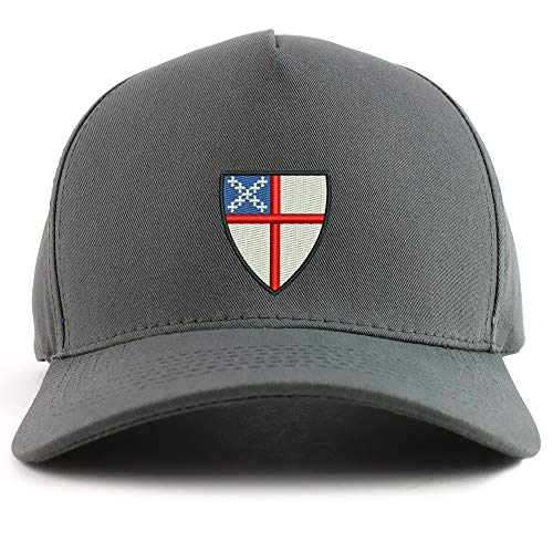 Trendy Apparel Shop Episcopal Shield Embroidered Oversized 5 Panel XXL Baseball Cap