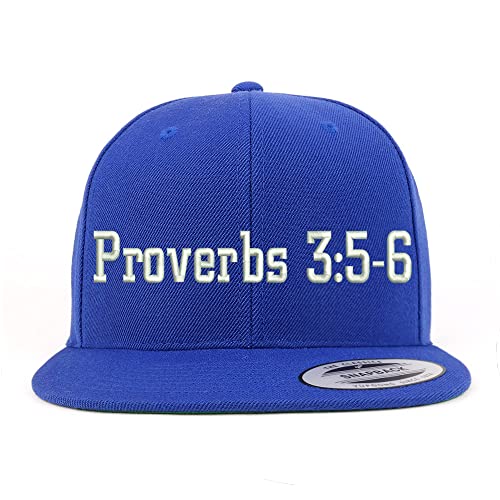 Trendy Apparel Shop Proverbs 3:5-6 Embroidered Flatbill Snapback