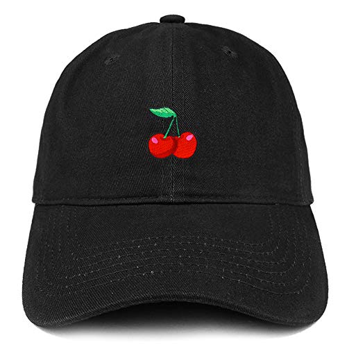 Trendy Apparel Shop Cherry Patch Brushed Cotton Unstructured Dad Hat