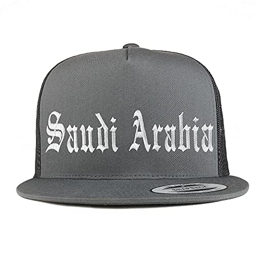 Trendy Apparel Shop Saudi Arabia Old English 5 Panel Flatbill Trucker Cap