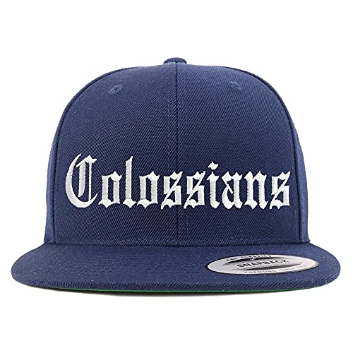 Trendy Apparel Shop Colossians Old English Embroidered Flatbill Snapback