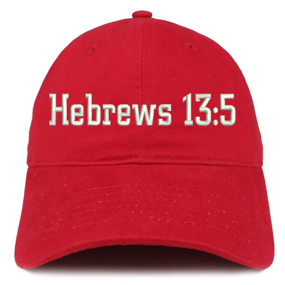 Trendy Apparel Shop Hebrews 13:5 Low Profile Soft Cotton Baseball Cap