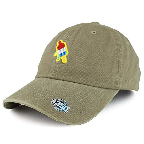 Trendy Apparel Shop Red White Blue Popsicle Embroidered Cotton Unstructured Dad Hat