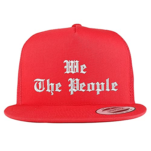 Trendy Apparel Shop We The People Old English 5 Panel Flatbill Trucker Cap