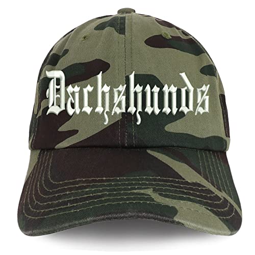 Trendy Apparel Shop Old English Dachshunds Low Profile Soft Cotton Baseball Cap