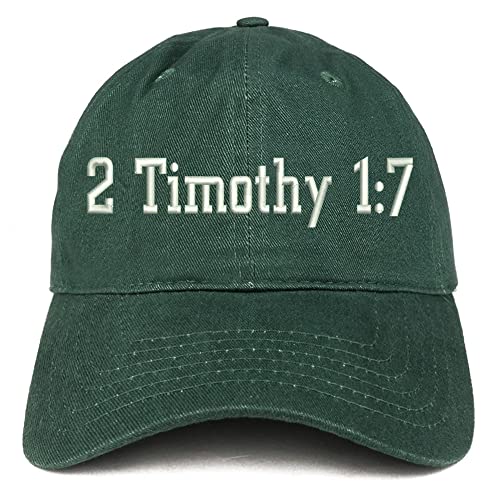 Trendy Apparel Shop 2 Timothy 1: 7 Low Profile Soft Cotton Baseball Cap