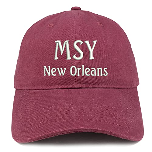 Trendy Apparel Shop MSY New Orleans Low Profile Soft Cotton Baseball Cap