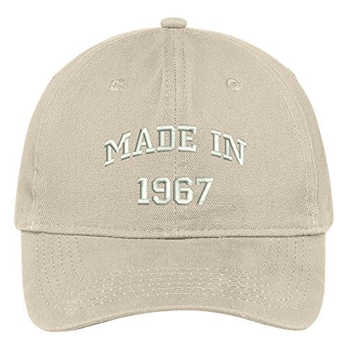 Trendy Apparel Shop Made in 1967-52nd Birthday Embroidered Brushed Cotton Baseball Cap
