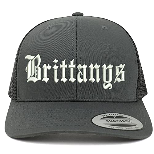 Trendy Apparel Shop Old English Brittanys 6 Panel Trucker Mesh Cap