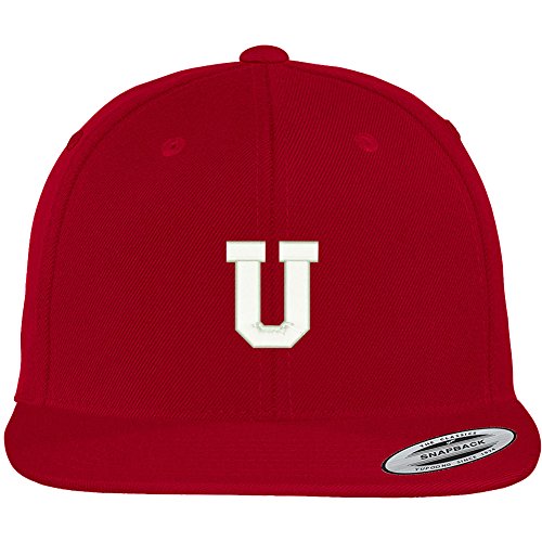 Trendy Apparel Shop Letter U Collegiate Varsity Font Initial Embroidered Baseball Cap