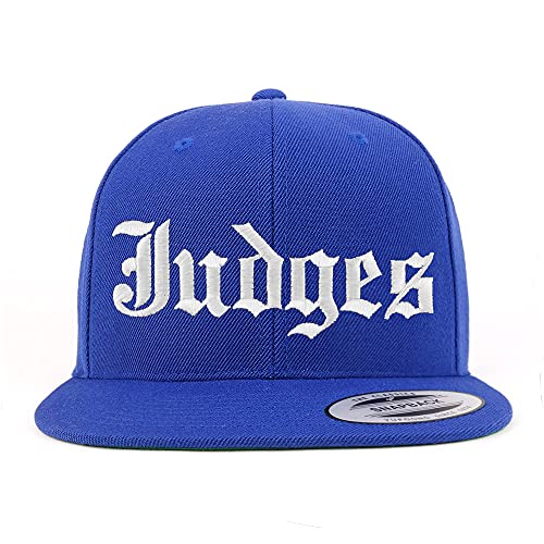 Trendy Apparel Shop Judges Old English Embroidered Flatbill Snapback