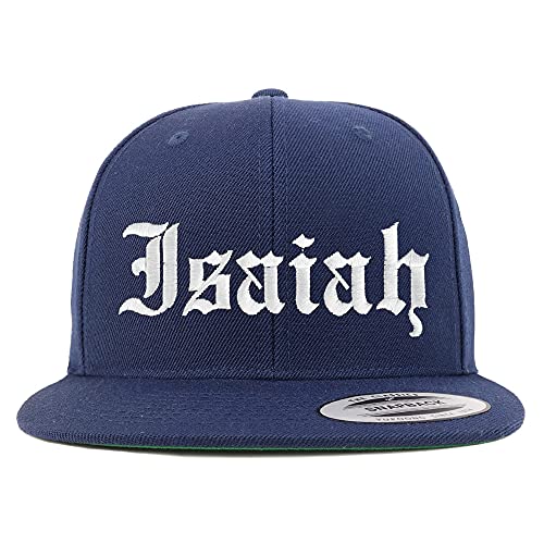 Trendy Apparel Shop Isaiah Old English Embroidered Flatbill Snapback