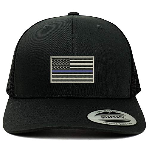 Trendy Apparel Shop Flexfit XXL USA TBL Flag Embroidered Retro Trucker Mesh Cap
