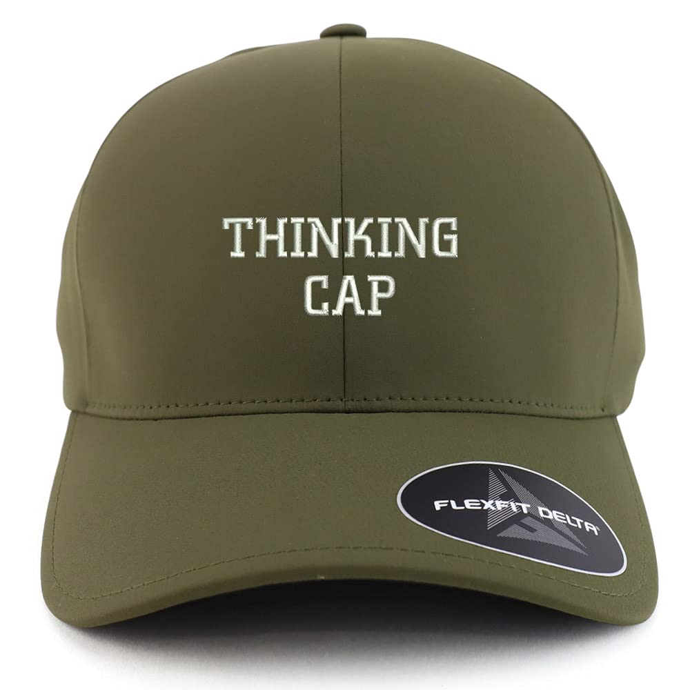 Trendy Apparel Shop Oversized XXL Thinking Cap Embroiderd Athletic Fitted Baseball Cap