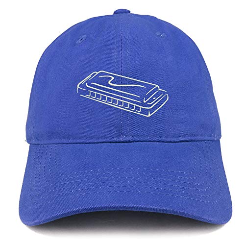 Trendy Apparel Shop Harmonica Embroidered Soft Crown 100% Brushed Cotton Cap