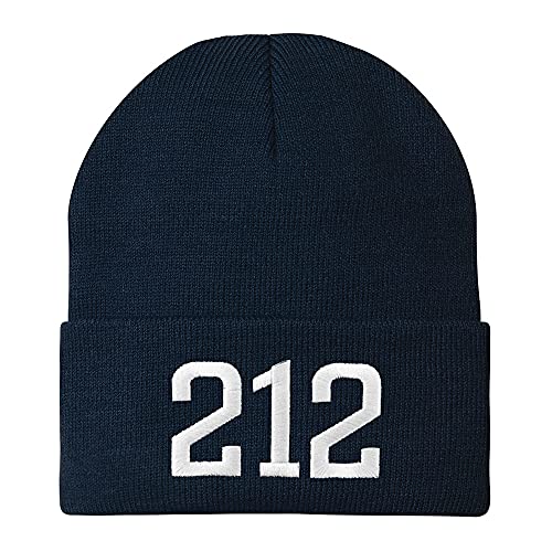 Trendy Apparel Shop New York City 212 Old English Embroidered Long Cuff Beanie